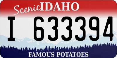 ID license plate I633394