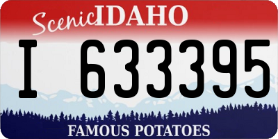 ID license plate I633395