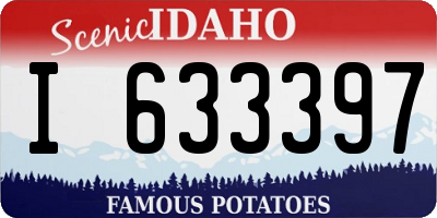 ID license plate I633397