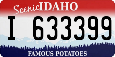 ID license plate I633399