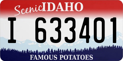 ID license plate I633401