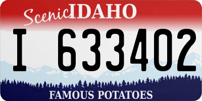 ID license plate I633402