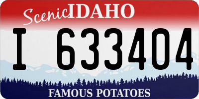 ID license plate I633404