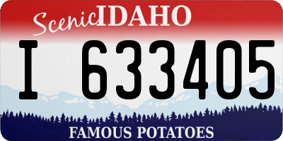 ID license plate I633405