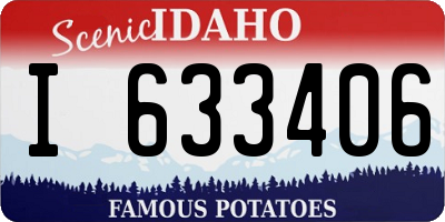 ID license plate I633406