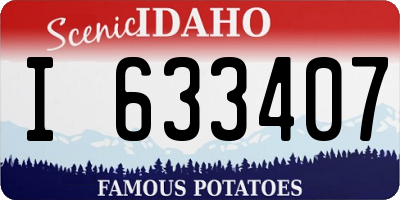 ID license plate I633407