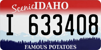 ID license plate I633408