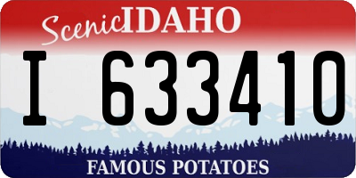 ID license plate I633410