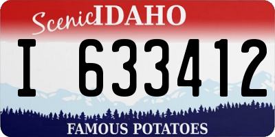 ID license plate I633412