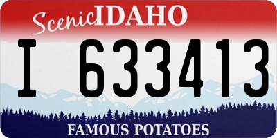 ID license plate I633413