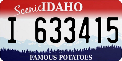 ID license plate I633415