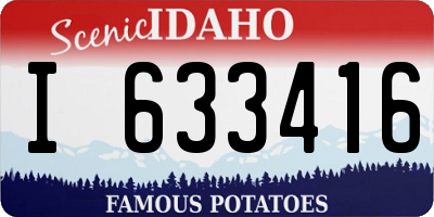 ID license plate I633416