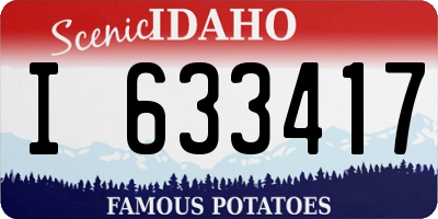 ID license plate I633417