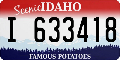ID license plate I633418