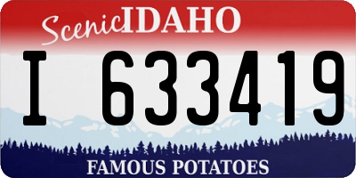 ID license plate I633419
