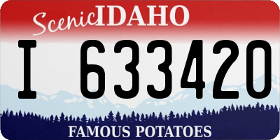 ID license plate I633420