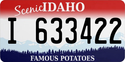 ID license plate I633422