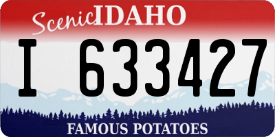 ID license plate I633427