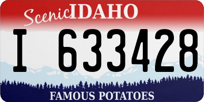 ID license plate I633428