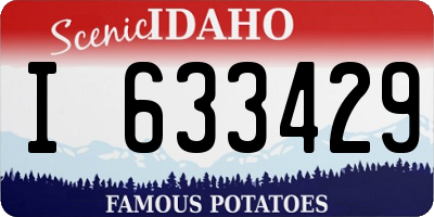 ID license plate I633429