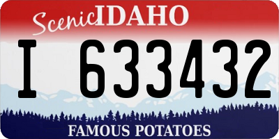 ID license plate I633432