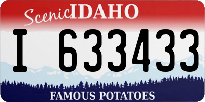 ID license plate I633433