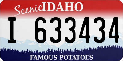 ID license plate I633434