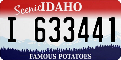 ID license plate I633441
