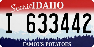 ID license plate I633442