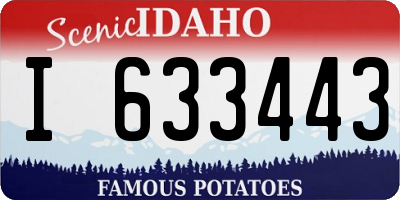ID license plate I633443