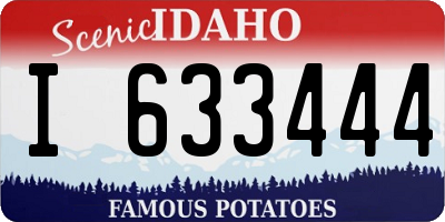 ID license plate I633444