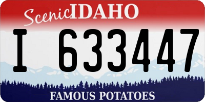 ID license plate I633447