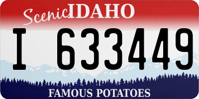 ID license plate I633449