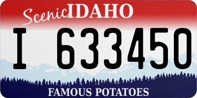 ID license plate I633450