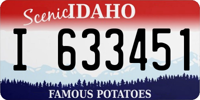ID license plate I633451