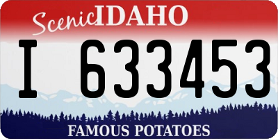 ID license plate I633453