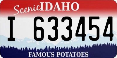 ID license plate I633454