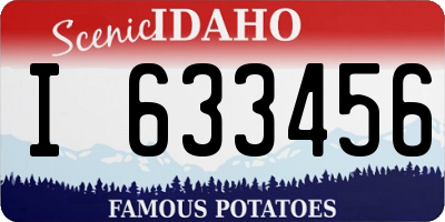 ID license plate I633456