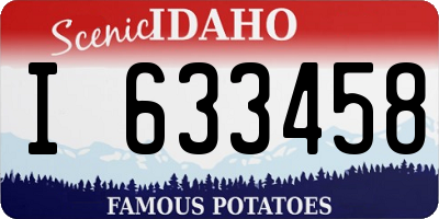 ID license plate I633458