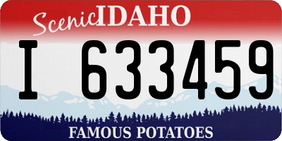 ID license plate I633459
