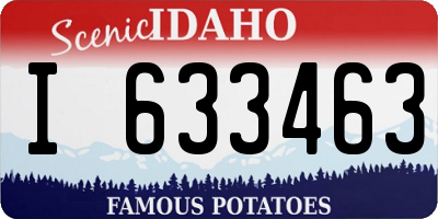 ID license plate I633463