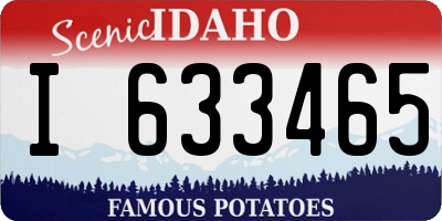 ID license plate I633465