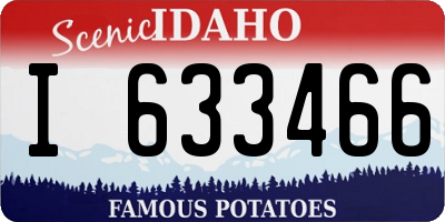 ID license plate I633466