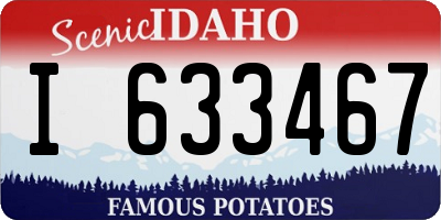 ID license plate I633467