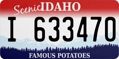 ID license plate I633470