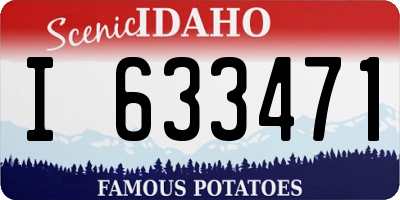 ID license plate I633471