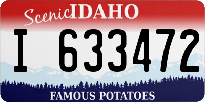 ID license plate I633472