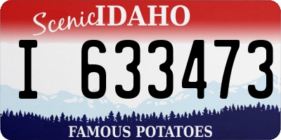 ID license plate I633473