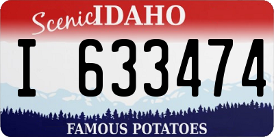 ID license plate I633474