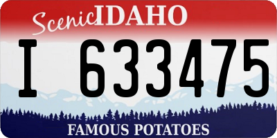 ID license plate I633475